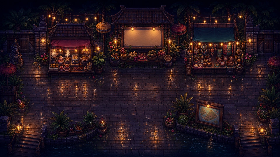 Night market placement location