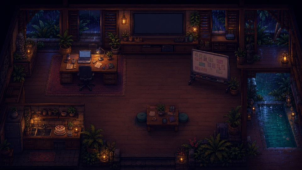 Villa workspace placement location
